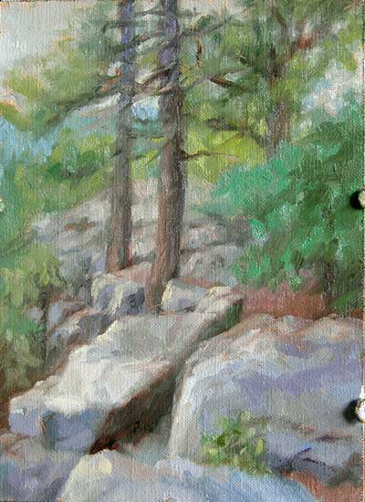 Interstate State Park, 6x8", oil on canvas panel
