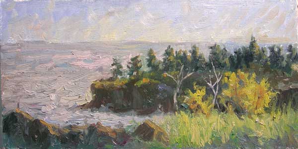 Silver Cliff, 12x6", oil on panel