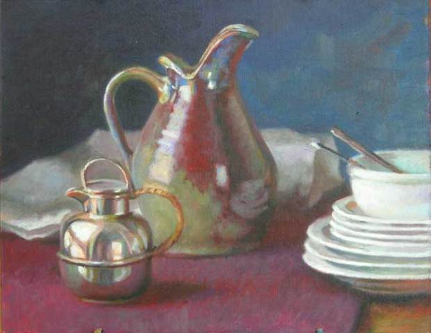 The Stoneware Jug, 11x14", oil on linen panel by Jeffrey Smith
