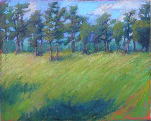 Pastel Field, 8x10", pastel on panel, by Jeffrey Smith